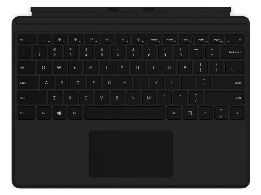 Teclado Microsoft Surface Pro - QJX-00007 com trackpad retroiluminação Inglês preto