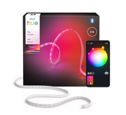 Fita LED Inteligente Philips Hue Flux 3 m – RGB, Bluetooth/Zigbee, 1200 lm – 929004610402