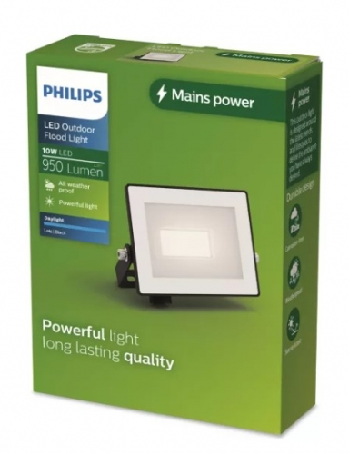 Projetor LED Exterior Philips Lois – 10W | IP65 | 950 lm | Preto