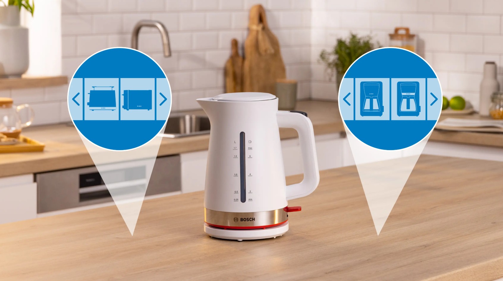 Jarro elétrico Bosch TWK4M221 MyMoment 1,7 L 2400 W Branco