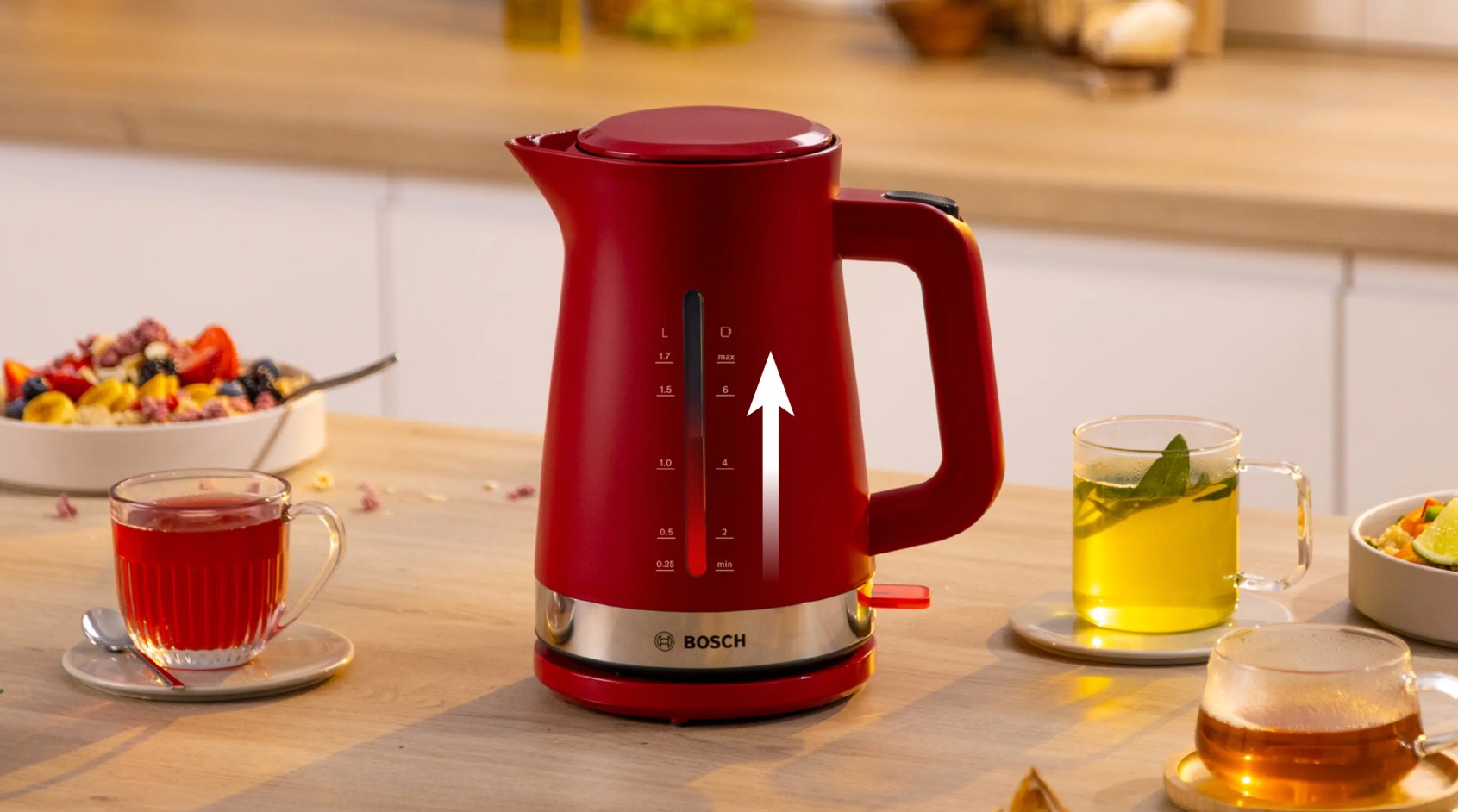 Jarro elétrico Bosch TWK4M224 MyMoment 1,7 L 2400 W vermelho