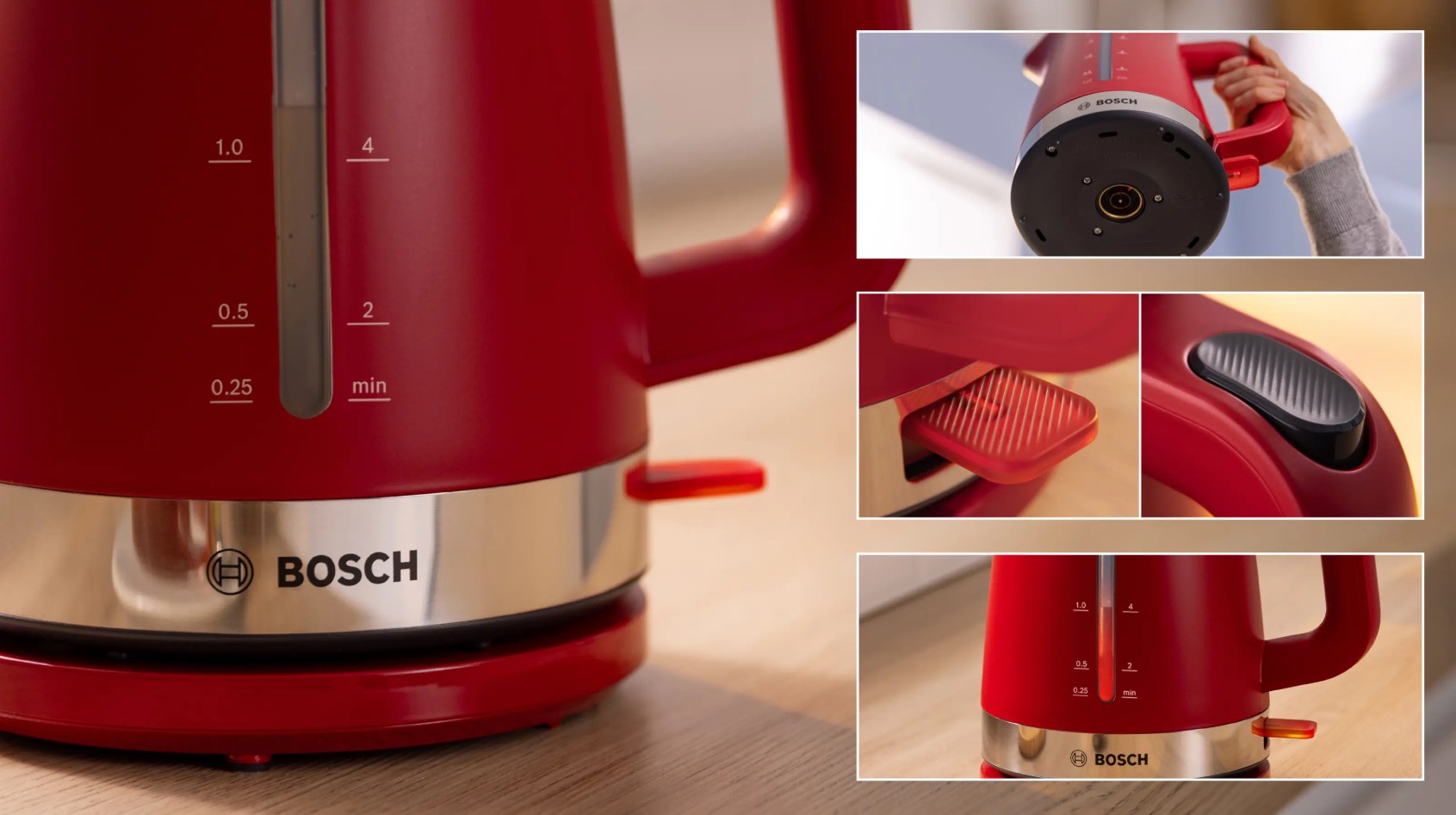 Jarro elétrico Bosch TWK4M224 MyMoment 1,7 L 2400 W vermelho