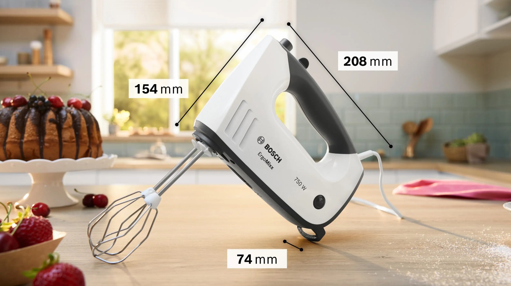 Batedeira Bosch MFQ37400 ErgoMixx 750 W 5 velocidades + Turbo