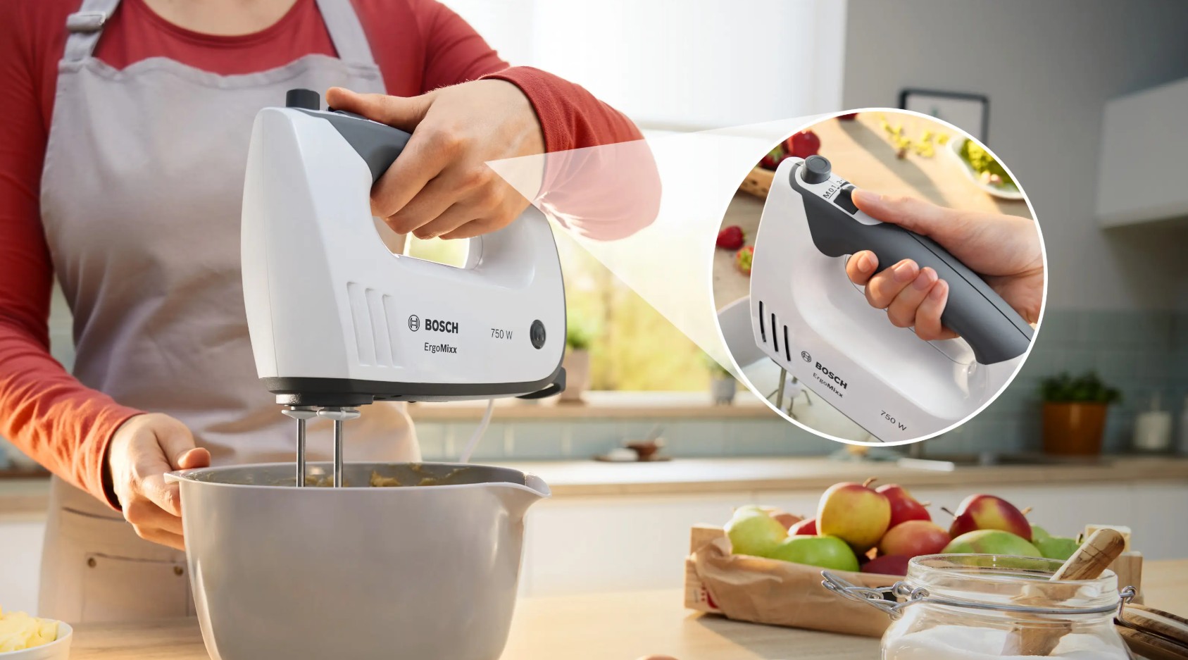 Batedeira Bosch MFQ37400 ErgoMixx 750 W 5 velocidades + Turbo