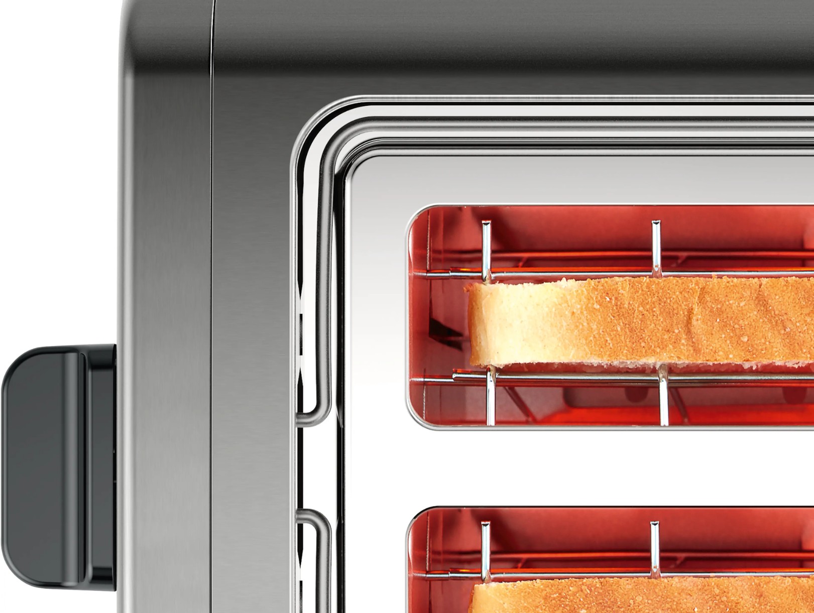 Torradeira Bosch DesignLine TAT5P425, 2 fatias, 970 W, Inox, Cinzento. 