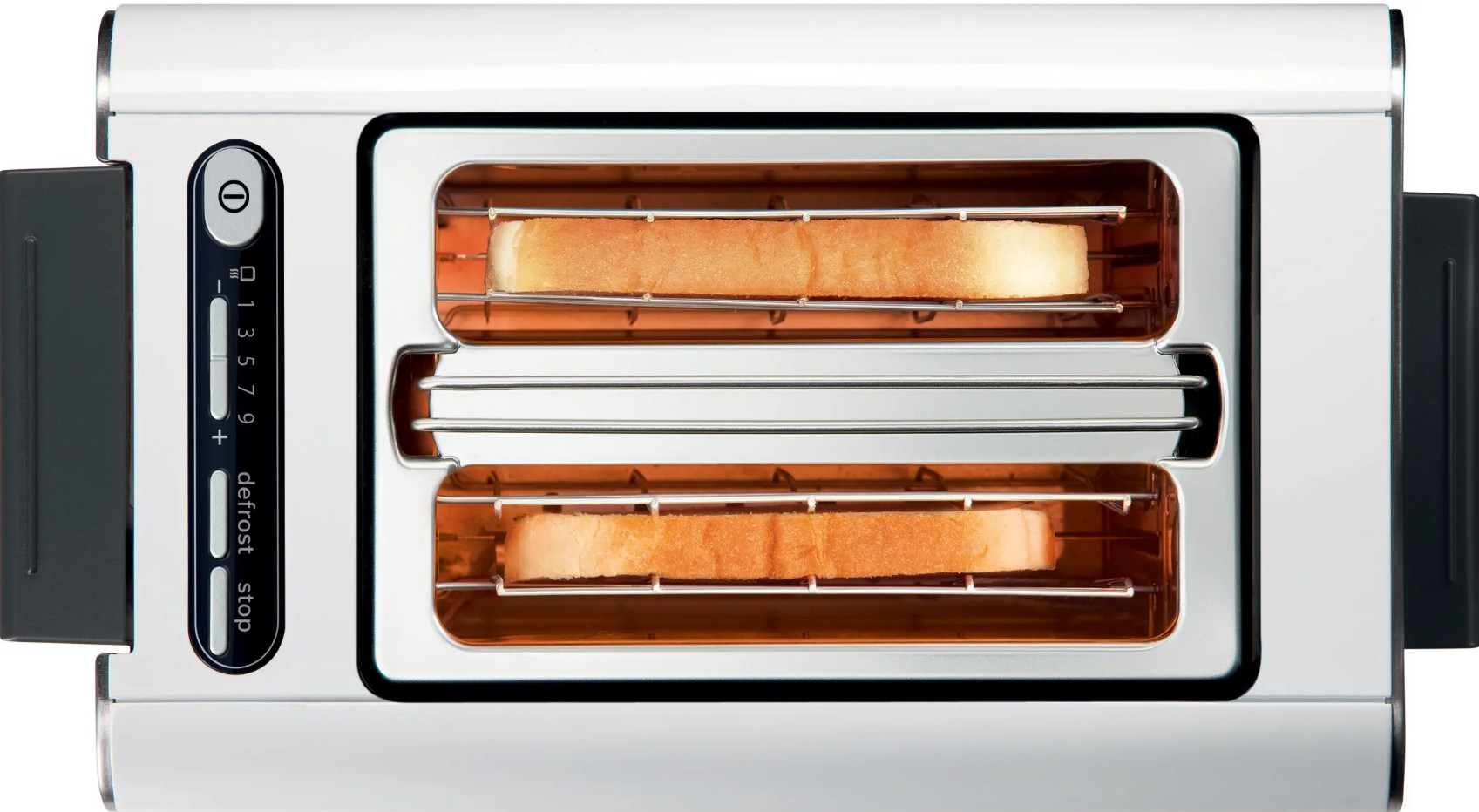 Torradeira Bosch Styline TAT8611N, 2 fatias, 860 W, 9 níveis, LED, Branco/Inox. 