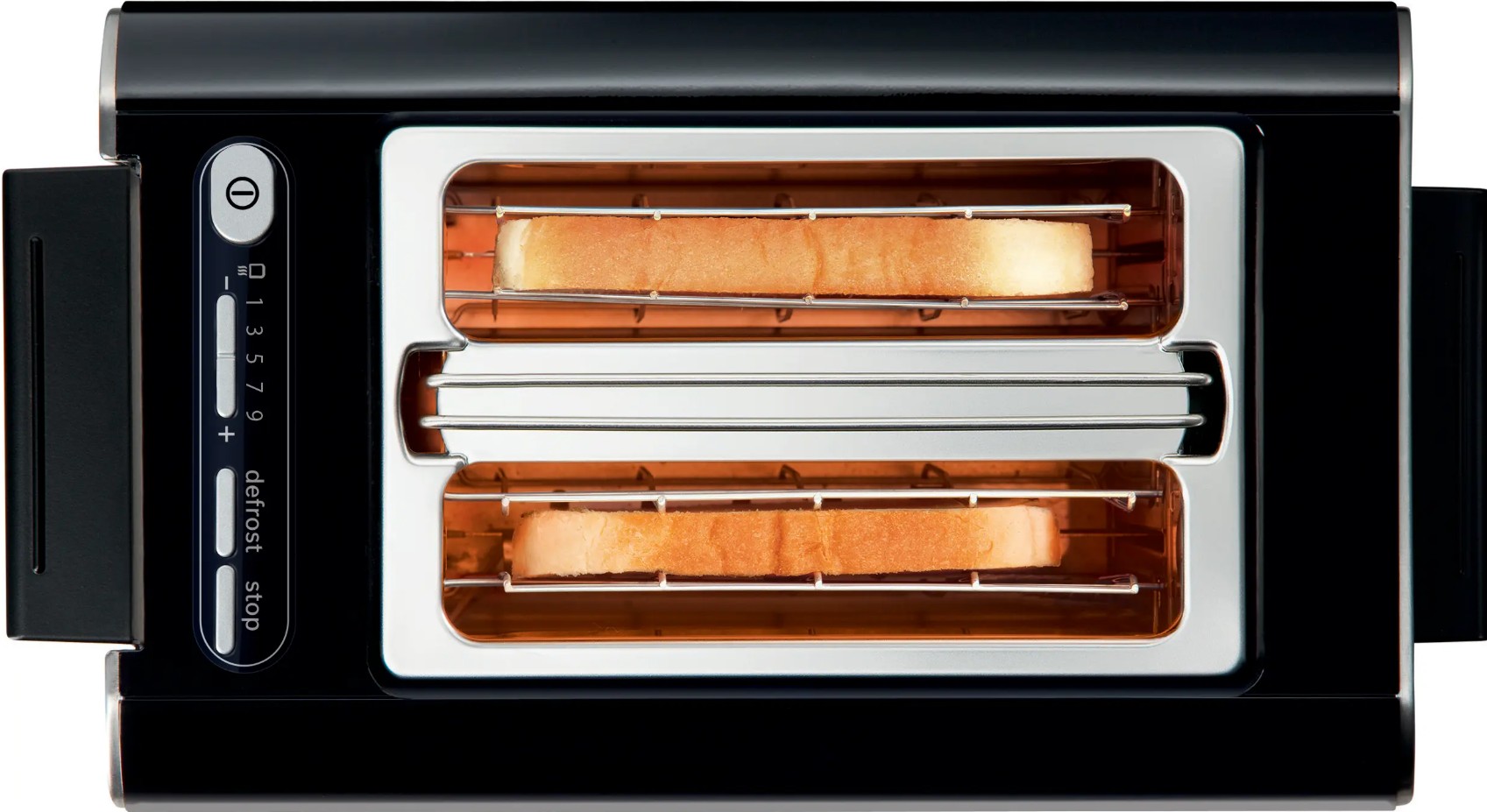 Torradeira Bosch Styline TAT8613N, 2 fatias, 860 W, 9 níveis, LED, Preto/Inox.