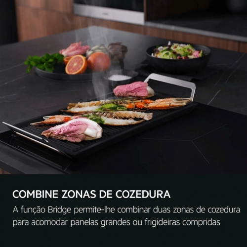 Placa de Indução AEG SaphirMatt® Série 8000 Sense Boil&Fry PI8000S80 – 80 cm