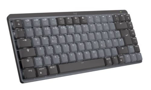 Teclado Logitech MX Mechanical Mini (920-010773) – Sem Fios, Retroiluminado, Bluetooth LE, QWERTZ Alemão, Grafite