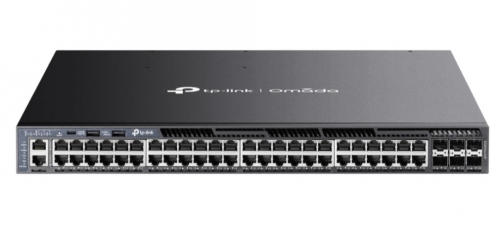 Switch 18 Portas TP-Link Omada SG6654XHP L3 Gerido Empilhável 48× Gigabit PoE+ 6× SFP+ 10GbE 1440W PoE Rack 19"