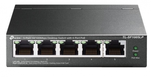 Switch Fast Ethernet 5 Portas com 4 Portas PoE - TP-Link TL-SF1005LP