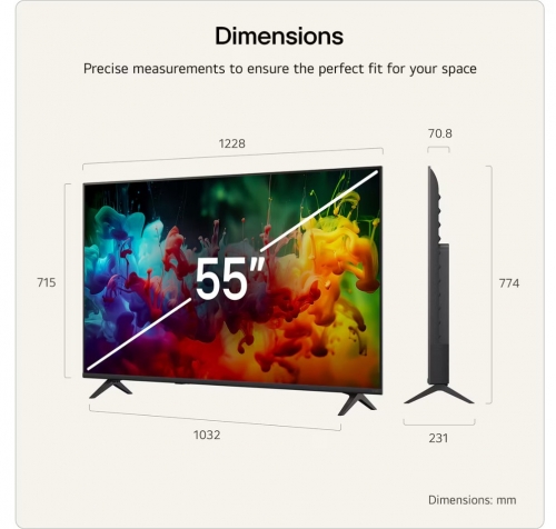 Smart TV LG 55QNED72B6B - QNED MiniLED AI QNED72 55" 4K