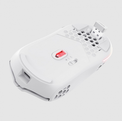 Rato Gaming Sem Fios Trust GXT 929W Helox Ultra-Light Wireless – Branco (25390)