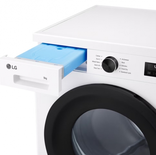 Máquina de Secar Roupa LG RHX1009NWK, 9 kg, Bomba de Calor, Wi-Fi, Sensor Dry, Condensador Autolimpante, Classe C