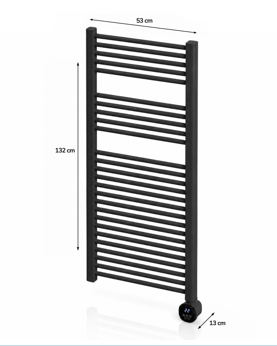 Toalheiro Elétrico HJM NYRA 1000 W Preto