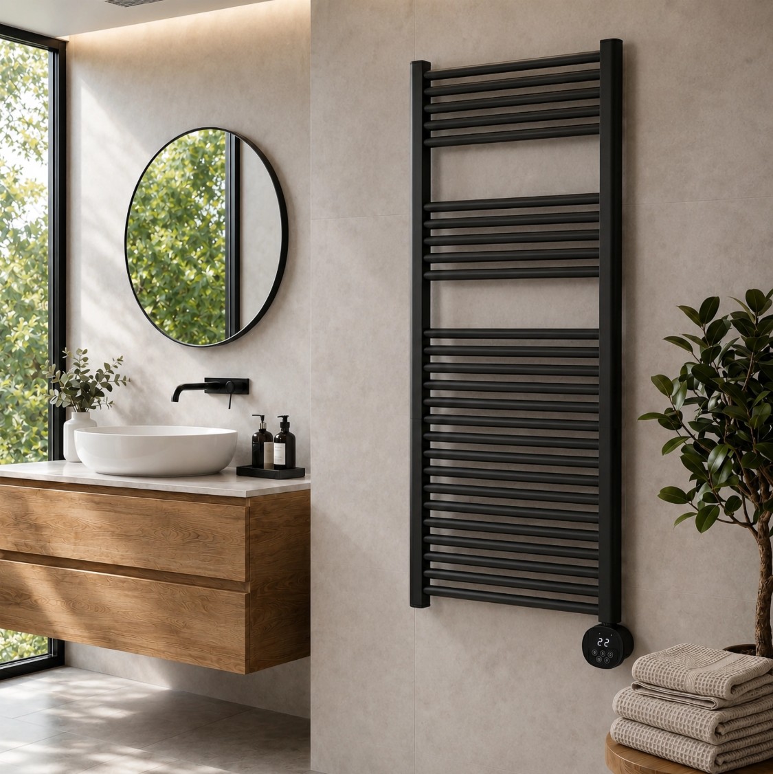 Toalheiro Elétrico HJM NYRA 1000 W Preto
