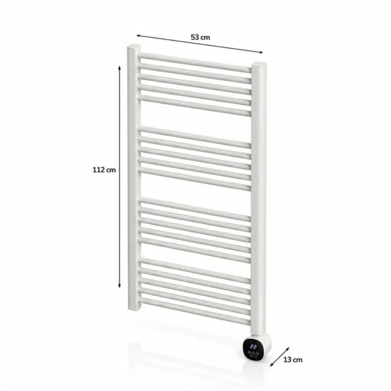 Toalheiro Elétrico HJM NYRA 750 W Wi-Fi em Alumínio Branco