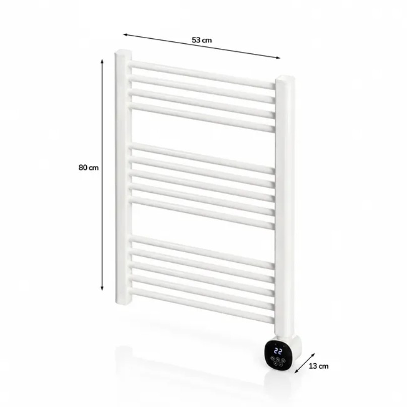 Toalheiro Elétrico HJM NYRA 500 W Wi-Fi em Alumínio Branco