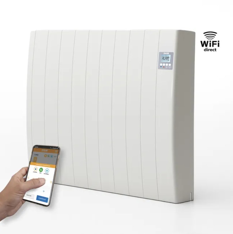 Aquecedor HJM TAYN-F 1200 W Wi-Fi Direct - Emissor Térmico de Fluido Branco