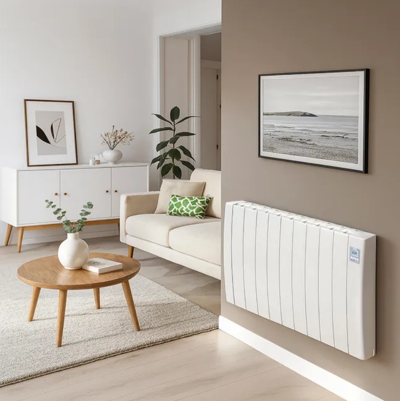 Aquecedor HJM TAYN-F 1200 W Wi-Fi Direct - Emissor Térmico de Fluido Branco