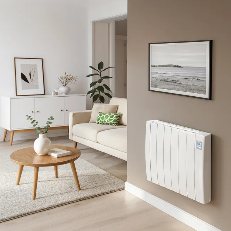Aquecedor HJM TAYN-F 750 W Wi-Fi Direct - Emissor Térmico de Fluido Branco