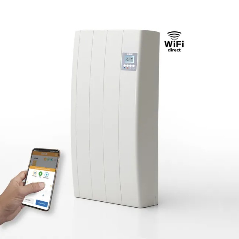 Aquecedor HJM TAYN-F 500 W Wi-Fi Direct - Emissor Térmico de Fluido Branco