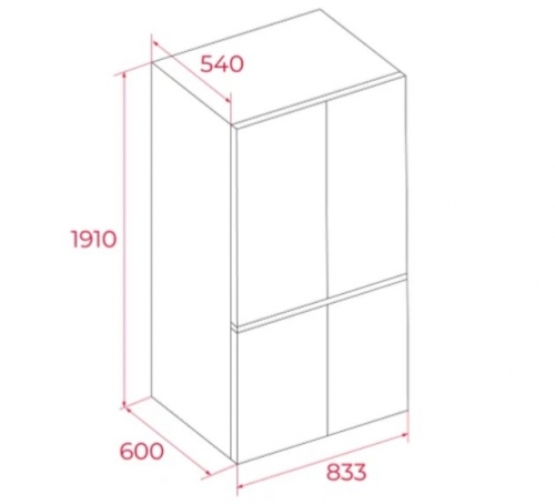 Frigorífico Combinado Americano TEKA RMF 87870 SLN SG, 514 L, Stone Grey