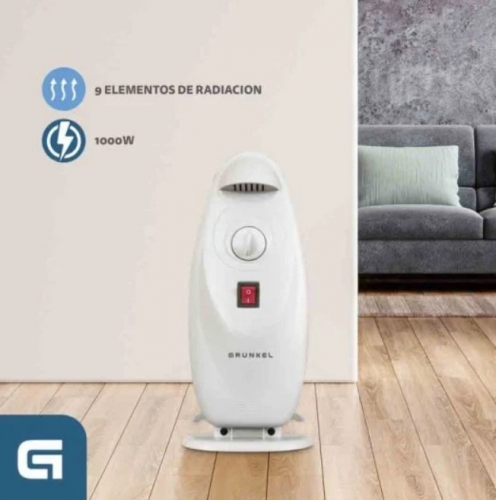 AQUECEDOR A.OLEO GRUNKEL 1000W.8EL.-RACP100D