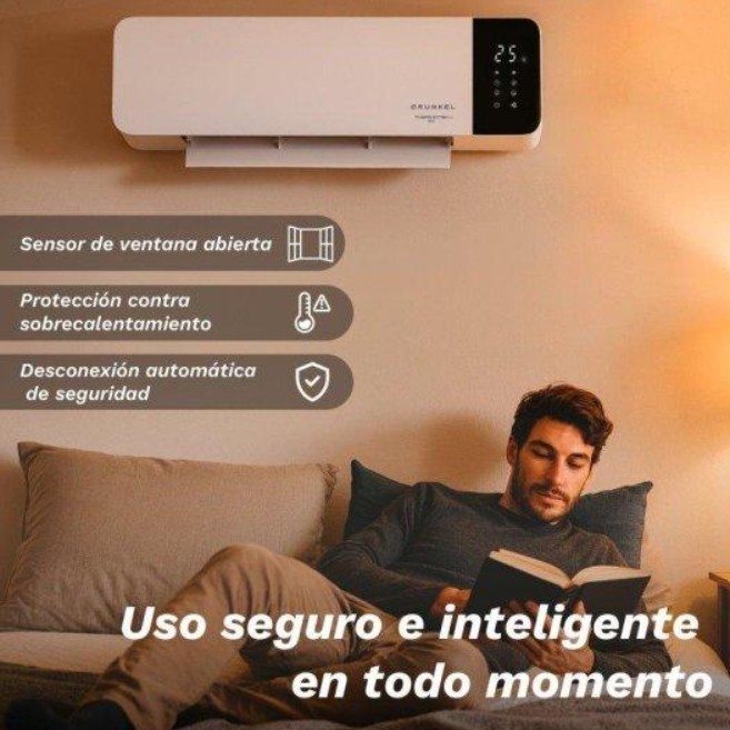 Aquecedor Grunkel CF-2000WALL Cerâmico de Parede 2000 W, Comando Branco