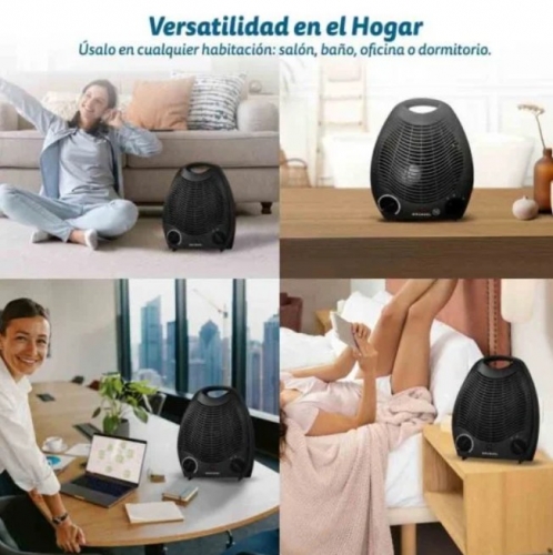 Termoventilador Grunkel 2000 W, vertical, 2 potências, preto – WB-2000