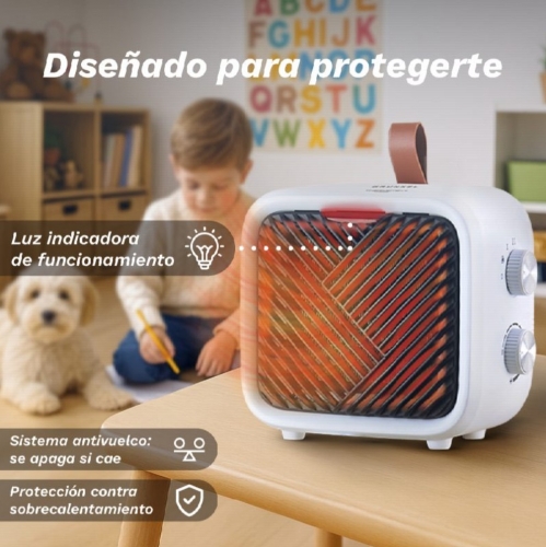 Aquecedor Cerâmico Grunkel CF1500CM – 1500 W, 2 níveis de potência, Branco