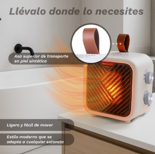 Aquecedor Cerâmico Grunkel CF1500CM – 1500 W, 2 níveis de potência, Branco