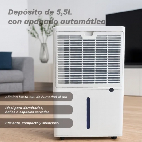 Desumidificador GRUNKEL DH-20DT – 20L/24h, Depósito 5,5L, Wi-Fi