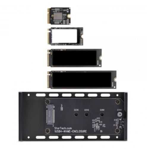 Caixa Externa StarTech 1USB4NVMEENCLSR – USB4 40Gbps | M.2 NVMe PCIe Gen4 | USB-C / Thunderbolt