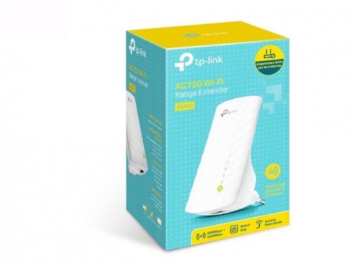 Extensor de Alcance Wi-Fi TP-Link RE200 AC750 – Dual Band 2,4/5 GHz, 750 Mbps, Wi-Fi 5, 1× Ethernet 10/100 Mbps, WPS, Antenas Internas