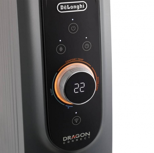 Radiador De'Longhi Dragon Connect TRD51025WIFI a Óleo 2500 W, 10 Elementos, Wi-Fi, Controlo por App e Real Energy