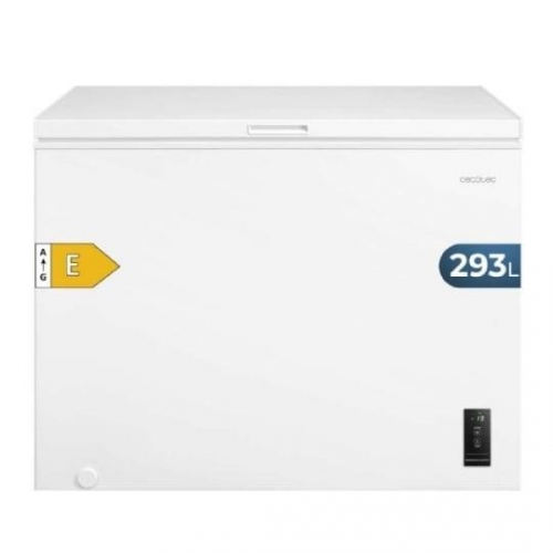 Arca Congeladora Horizontal Cecotec Bolero CoolMarket Chest 293P White E, 293 L, Classe E, Dual Function, Fast Freezing, Controlo Eletrónico LED, Cesto com Pegas – A01_EU01_110506