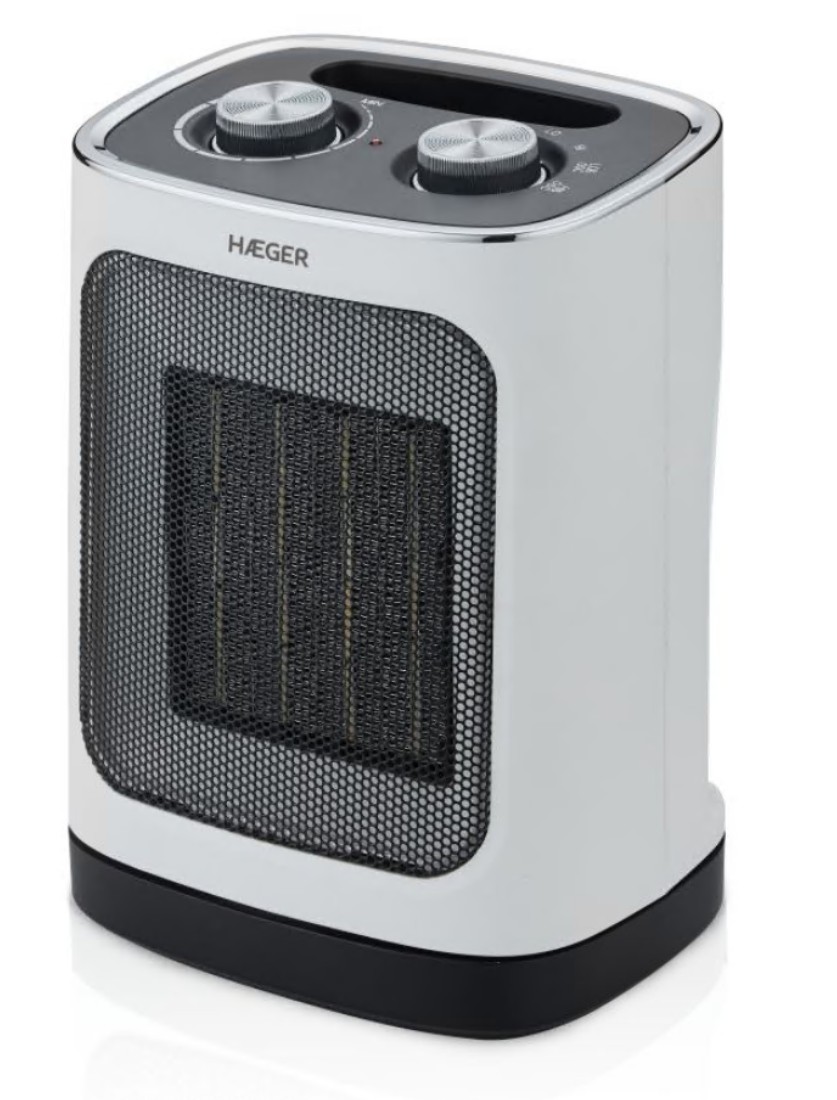 Aquecedor Termoventilador HÆGER Eclipse White 1800W com 2 Níveis de Aquecimento Branco