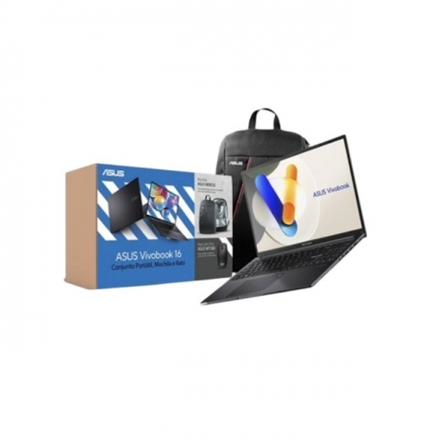 Portátil ASUS Vivobook 16", Intel Core i5-13420H, 16 GB RAM, 512 GB SSD, Windows 11 Home, Mochila e Rato – M1605NAQ-R51OBD