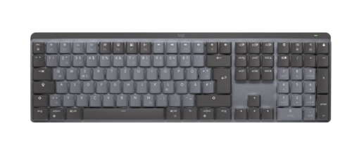Teclado Mecânico Logitech MX Mechanical Master Series – Sem Fios, Bluetooth LE, QWERTZ Alemão, Switch Tátil Silencioso, Retroiluminado, Grafite – 920-010748