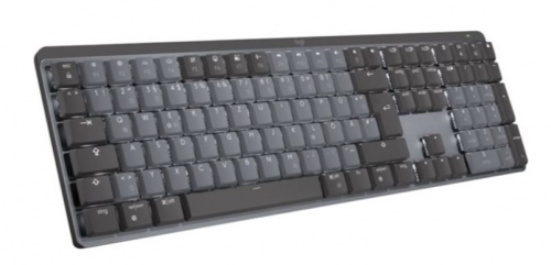 Teclado Mecânico Logitech MX Mechanical Master Series – Sem Fios, Bluetooth LE, QWERTZ Alemão, Switch Tátil Silencioso, Retroiluminado, Grafite – 920-010748