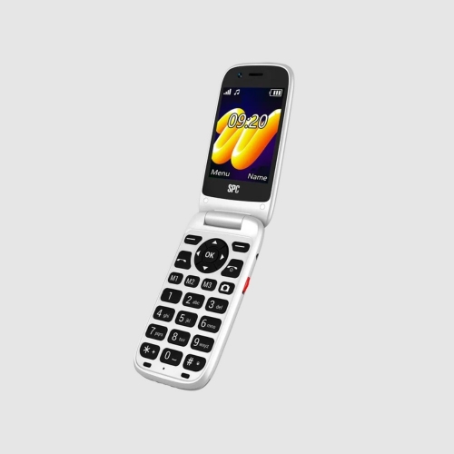 Telemóvel SPC Wild Star 2346B - 4G com Tampa, Ecrã Duplo 2,8" + 1,4", GPS, Câmara 2MP, Botão SOS, SPC Circles, Rádio FM, 1400mAh, Branco