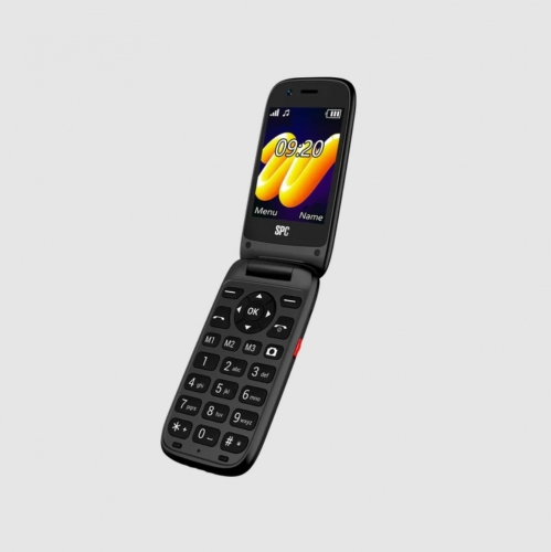 Telemóvel SPC Wild Star 2346N - 4G com Tampa, Ecrã Duplo 2,8" + 1,4", GPS, Câmara 2MP, Botão SOS, SPC Circles, Rádio FM, 1400mAh, Preto