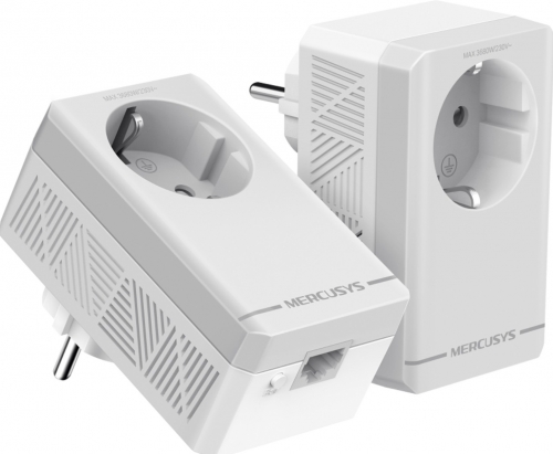 Kit Powerline TP- LINK MERCUSYS MP300P KIT AV600 com Passagem de Corrente, 2 Adaptadores