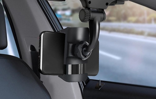 Suporte de Telemóvel XO C70 - para Espelho Retrovisor, Preto