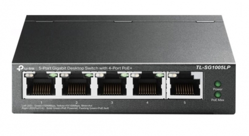 Switch TP-Link TL-SG1005LP 5 Portas Gigabit – 4 Portas PoE+ – 40 W