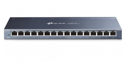 Switch TP-Link TL-SG116, 16 Portas Gigabit Ethernet 10/100/1000 Mbps RJ45, Desktop, Caixa Metálica