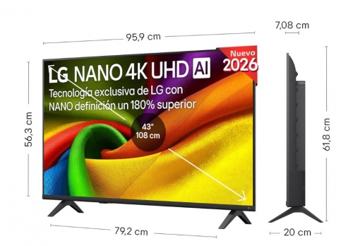 TV LG 50NU85CB6LA - 50" NANO 4K UHD Smart TV, HDR10, webOS, Slim