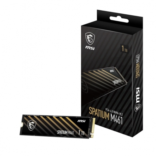 Disco SSD MSI SPATIUM M461 1TB - Interno M.2 2280 PCIe 4.0 NVMe, 5000 MB/s Leitura, 4200 MB/s Gravação – S78-440L1D0-P83