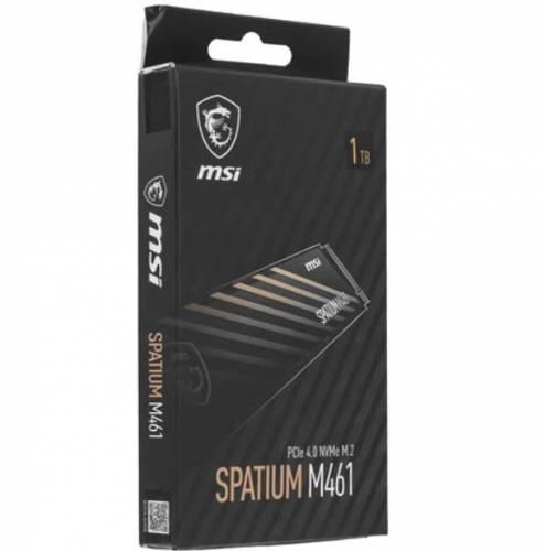 Disco SSD MSI SPATIUM M461 1TB - Interno M.2 2280 PCIe 4.0 NVMe, 5000 MB/s Leitura, 4200 MB/s Gravação – S78-440L1D0-P83